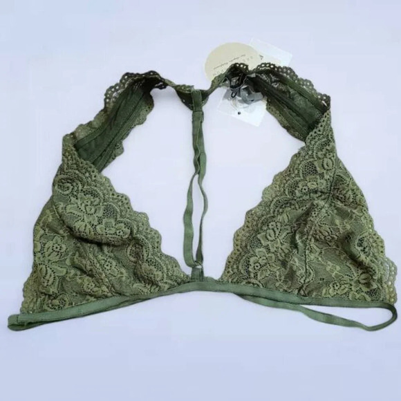 Dress‎ Forum Green Lace Bralette - Size Large - Picture 1 of 6